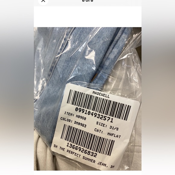 - Madewell size 31P The Petite Perfect Vintage Jean in Fitzgerald Wash H89… - Picture 9 of 9